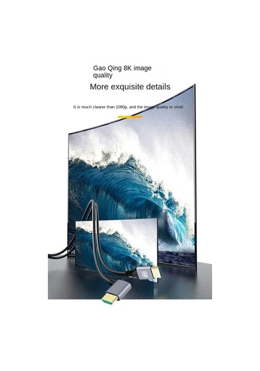 8k 90 Derece Hdmı 2.1v Kablo Kordonu 8k 60hz 4k 120hz 48gbps Earc Arc Hdcp Up To Down 0.5m Diğer
