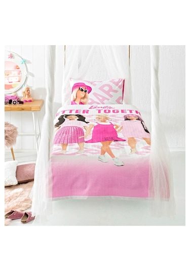 Taç Lisanslı Tek Kişilik Pike Takımı Barbie Better