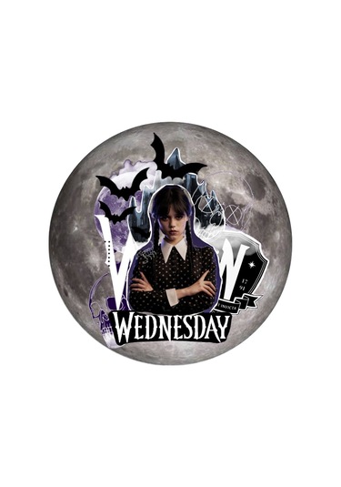 Wednesday Yuvarlak Pasta Yenilebilir Resim Baskı 20 Cm