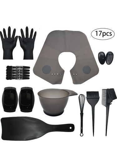 Teltree 17 Parçalık Saç Boyama Seti - Fırça, Eldiven, Önlük Ve Daha Fazlası İle Profesyonel Ve Ev Kullanımı