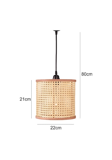 İstanbul Serisi Riva Hazeran Ahşap Avize Sarkıt 22cm Ahşap