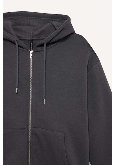 Defacto Relax Fit Kapüşonlu Sweatshirt C1809ax26spar191 Antrasit-ar191