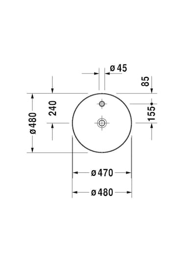 Duravit Cape Cod Canak Lavabo 480 MM Cap 2328480000