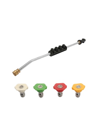 Symbee 4 Nozzüllü Yüksek Basınçlı Araç Yıkama Tabancası - Ayarlanabilir Açılı Paslanmaz Çelik