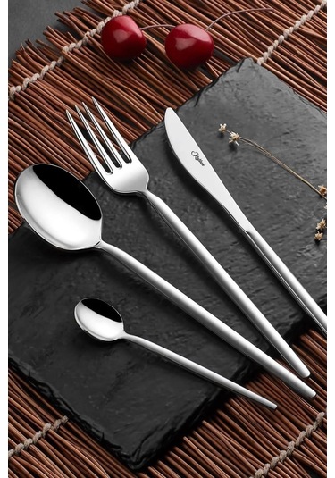 Avcı 1063 Amore Klasik Çatal Bıçak Kaşık Takımı 36 Parça Gri