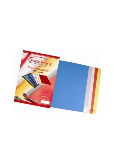 Office Force Sarı A4 PVC Opak Renkli 160 Mic.Cilt Kapakları 100'lü