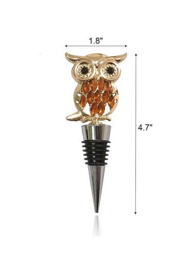 Konesam Baykuş Desenli Metal Şarap Fıçı Tıkanıcısı - 2 Adet - Lezzeti Korur - Dekoratif Ve Fonksiyonel