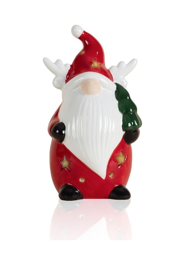 The Mia Dekoratif Yılbaşı Süsü Led Işıklı Cüce 10x8x17 Cm 1 Adet