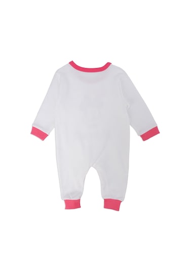 Bebelop Kız Bebek Mickey Mouse Baskılı Çıtçıtlı Uzun Kol Tulum 001
