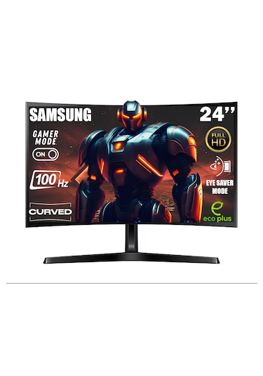 Samsung Essential S3 LS24D366GAUXUF 24" 4 MS 100 Hz Full HD Curved VA LED Monitör