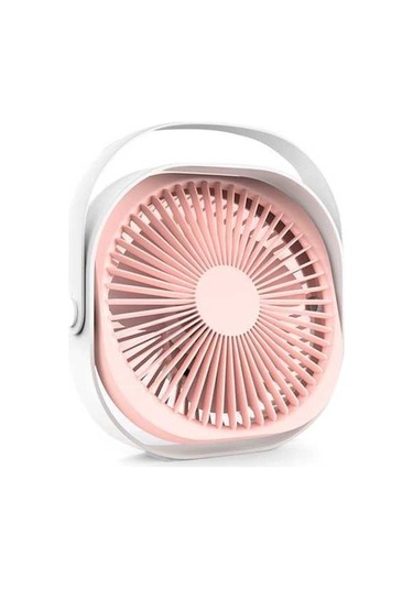 Pazly Çevreleyici Masa Fanı M102, 4000mah Pil, 360 Derece Dönem, Sessiz, Taşınabilir, Ev Tipi, Pembe