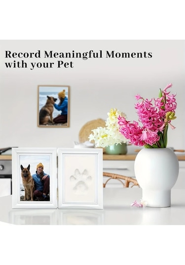 Fochsia Kırmızı Evcil Hayvan Pati Fotoğraf Çerçevesi - Kilde Pati İzi Yapımı Ve Anı Kiti