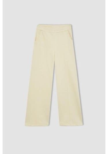 DeFacto Kız Çocuk Wide Leg Pantolon B7784A8NSER102 Ekru