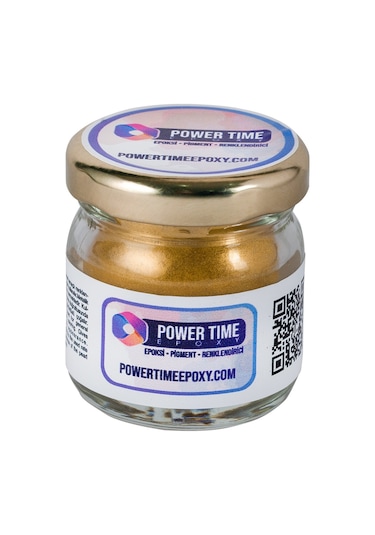 Sedefli Metalik Toz Pigment Boya Koyu Altın Deep Gold Epoksi Için