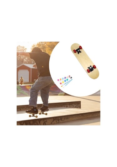 Pazly Suntek Çocuklar Için Boş Graffiti Kaykay Dıy 43x13cm Bej Ahşap Bej