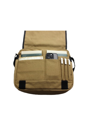 Unısex Kanvas Postacı Çantası Askılı Omuz Çantası Okul Çantası Körüklü Çapraz Çanta Pst01 Hardal Sarısı Hardal Sarısı