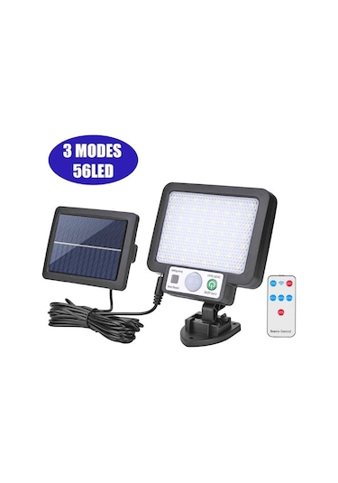 56led/72/108/117cob Güneş Enerjili Bölünmüş Duvar Lambası 3 Modlu Açık Hava Su Ge Sensörü Bahçe Acil Bahçe Aydınlatmaları 56851476