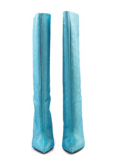 Mocassini Kadın Topuklu Çizme 66712 Turkuaz