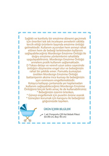 Mordesign Bebek Emzirme Örtüsü / Önlüğü, Animal Serisi Zg883