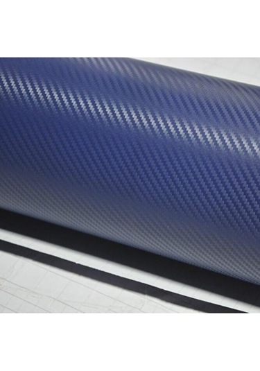152cmx1mt Mavi Karbon Folyo 3d Hava Kanallı Araç Kaplama Folyosu