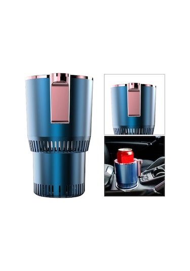 Suntek 2'li Araç İçi Bardak İçecek Su Isıtıcı Soğutucu Mavi