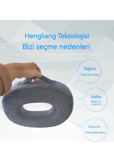 Jian Fan Yastık Taşı Yüksek Geri Tepme Bellek Pamuk İçiboş O-şekilli Sandalye Minderisi Pembe