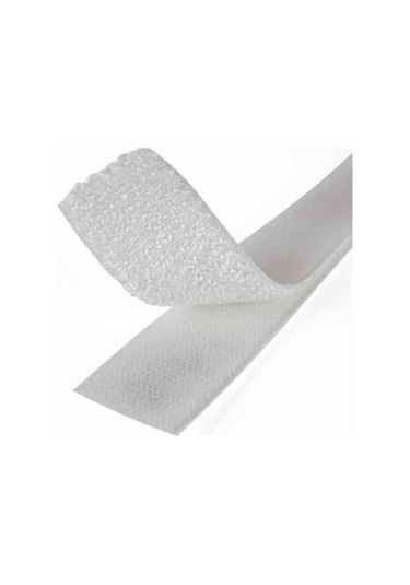 Beyaz Cırt Cırtlı Bant 5 Metre 2 Çift Taraflı 2 Cm