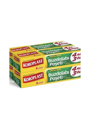 Koroplast Orta Boy Buzdolabı Poşeti 80'li 6 Paket 24 x 38 CM