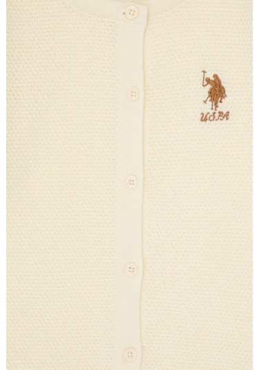 U.s. Polo Assn. Kız Çocuk Hırka Triko 50316292-vr256 İnci