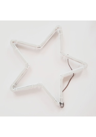 Neon Işıklı Yıldız Yılbaşı Süsü 220v Mavi 28 Cm
