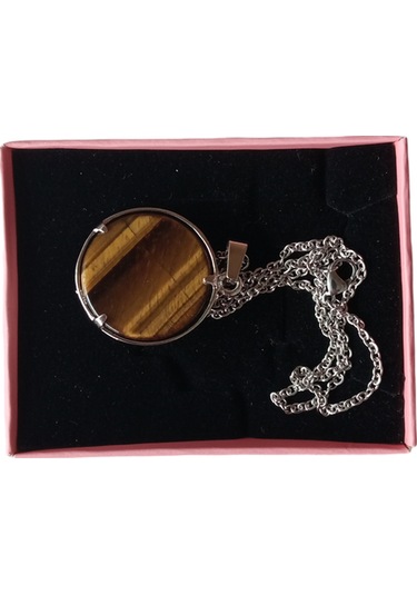 Kaplangözü Doğal Taşlı Hayat Ağacı Çelik Kolye - Kadın