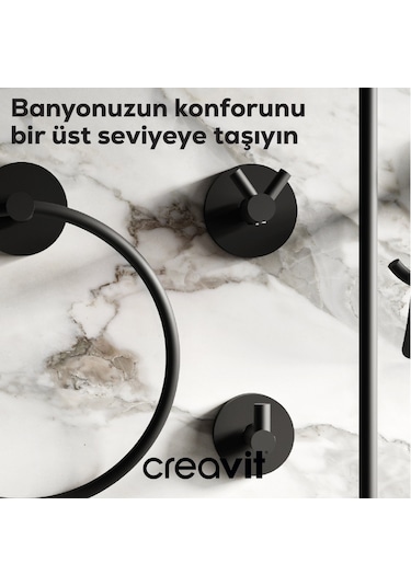 Creavit DR27014S Drop 2'li Bornozluk-Siyah