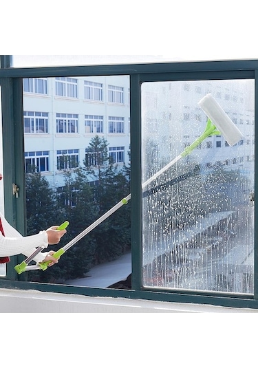 Trendooze Yüksek Yıkama Yeni Windows Toz Temizleyici Temizleme Teleskopik Sünger Paspas Katlı Fırçası Fırça Çoklu Cam İx Yeşil