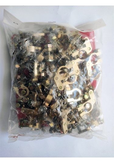 Akü Kesme Gerçek Kutup Başı (+)(-) 100 Lü Poşet Pirinç