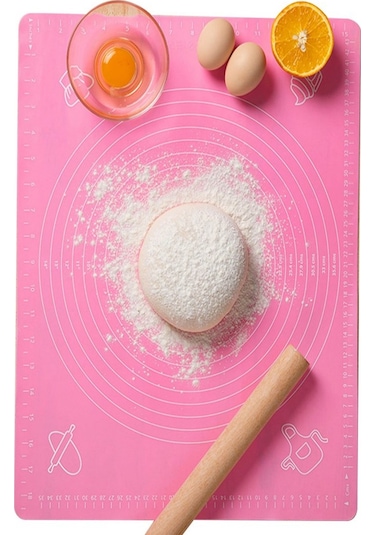 Tilbe Home Silikon Hamur Açma Matı Ölçülü Isıya Dayanıklı Mat