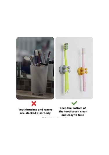 Novahub Siyah Ins Silikon Jilet Tutucu Kendinden Yapışkanlı Diş Fırçası Anahtar Havlu Askısı Kanca Banyo Duvar Organizatör Raf Mutfak Gadget Depolama Rafı Siyah Siyah