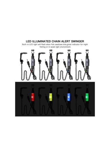 Artfulabode Zincir Yeşil Uyarı Salıncak Salıncak Salıncak Çarpma Balık Balık Avı Avı Askısı Aletleri Alarmı Qq Yeşil