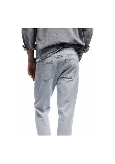 Koton Normal Bel Pamuklu Tapered Fit Jean Pantolon - Joe Jean Gri 6wam40070nd Gri
