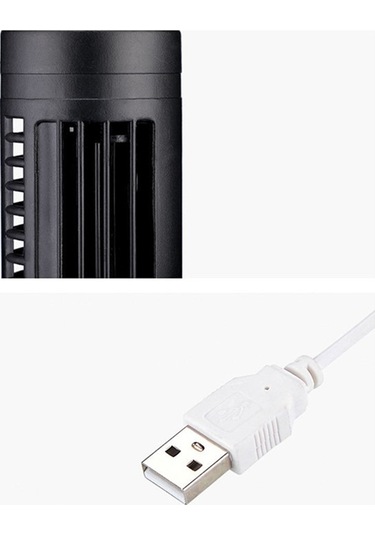Soulader Bladesiz Usb Kule Fanı, Taşınabilir Sessiz Soğutucu, Yüksek Ayarlanabilir Hız, Modern Tasarım, Ev Ve Ofis Kullanımı İçin Uygun