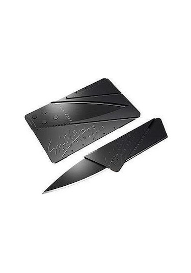 Kart Çakı Kart Bıçak Cüzdan Çakı Siyah