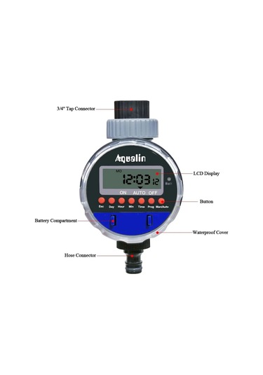Lcd Ekran Sulama Zamanlayıcı Elektronik Ev Bahçe Küresel Vana 0