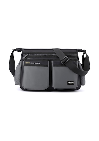 Erkekler İçin Şık Ve Fonksiyonel Seyahat Çantası - Geniş Kapasiteli Çapraz Askılı Spor Sırt Çantası Gri