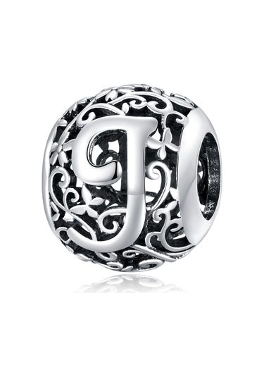 S925 Ayar Gümüş Mori Serisi İçi Boş Harfler Boncuk Dıy Bilezik Kolye Aksesuarları J Çok Renkli