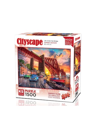 Ks Games 1500 Parça Forth Bridge At Sunset Life Under The Bridge Puzzle - Dominic Davison