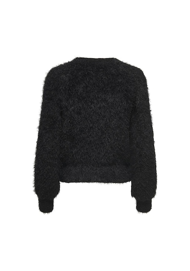 Only Onllulu Ls Rıb Short O-neck Cc Knt Siyah