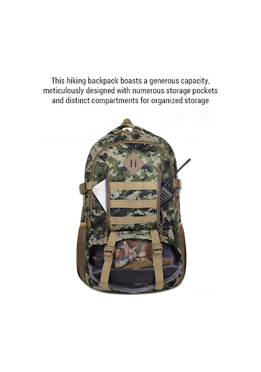 Konesam Kamuflaj 3 Outdoor Sırt Çantası - Geniş Kapasiteli, Bölümlü Depolama Özellikli Oxford Kumaş Bisiklet/sekme Çantası Çok Renkli