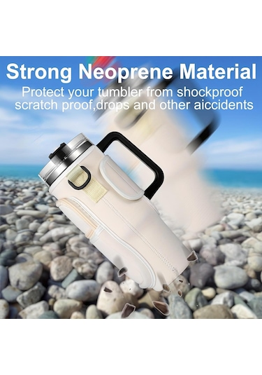 Beyaz Telefon Cepli Su Şişesi Taşıma Çantası - Açık Havada Seyahat Ve Spor İçin Ayarlanabilir Omuz Askısı