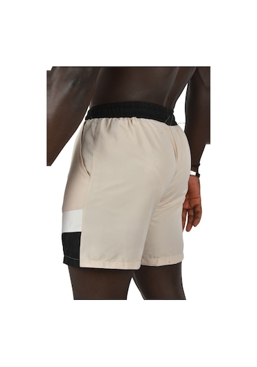 Deepsea Erkek Bej Micro Kumaş Fileli Deniz Şortu 003 Deepsea Erkek Bej Micro Kumaş Fileli Deniz Şortu 003