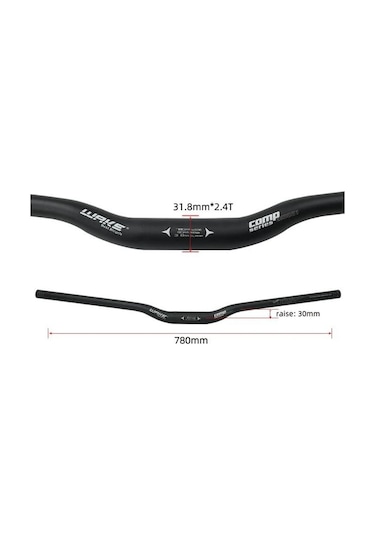 Wake Alüminyum 31.8 780 MM Riser Mtb Bisiklet Gidonu Mor