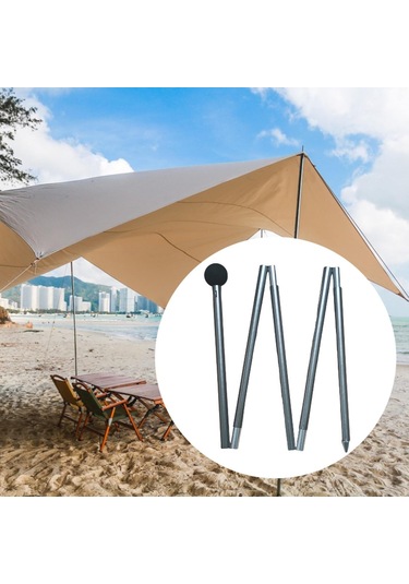 Suntek Çadır Direği Beş Bölümlü Barınak Yapımı Plaj Gri